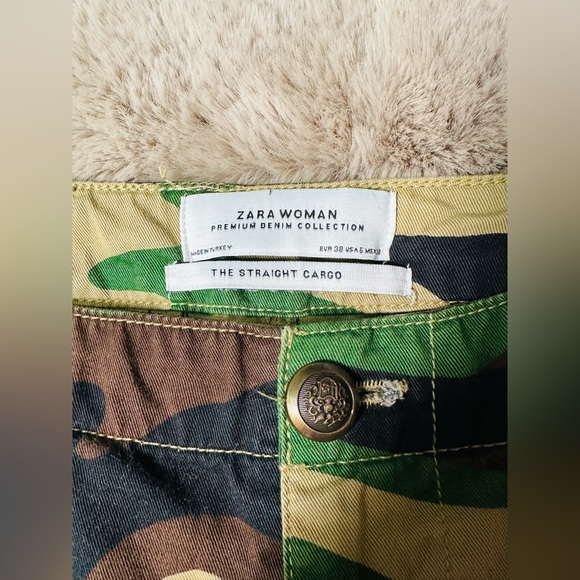 Leopard print cargo pants, mid waist - Picture 4 of 7